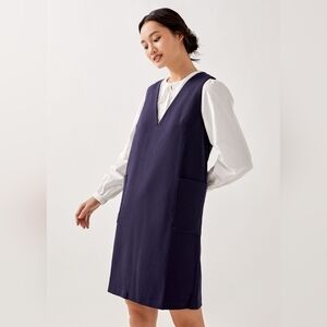 Love, Bonito Natalia Pinafore Dress - Navy Blue, S